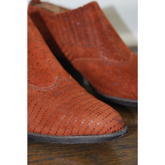 Vintage Zodiac Dazey Brown Suede Cowgirl Boot Sz 6.5 - Picture 3 of 7